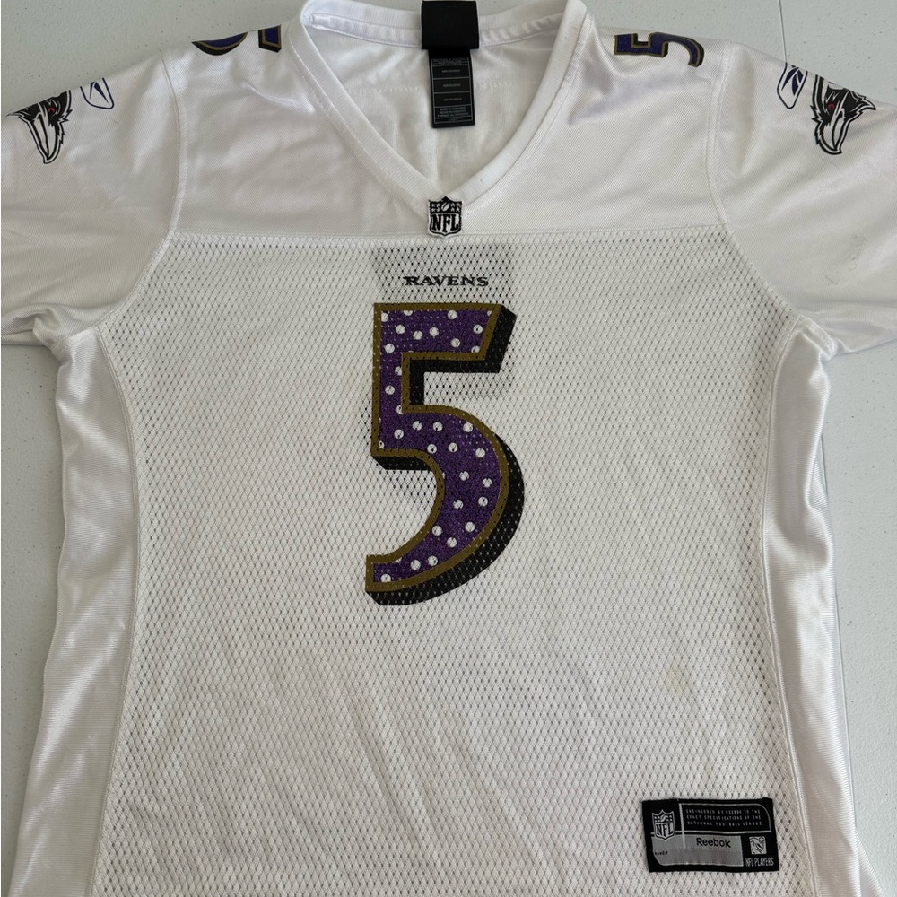 NFL Baltimore Ravens Away Jersey #5 Joe Flacco EUC Women’s Sz‎ L